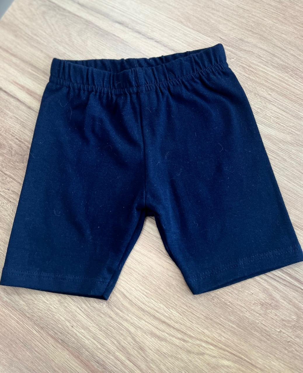 SHORT CICLISTA LISA COM CÓS PLISSADO MENINA PULLA BULLA - MARINHO