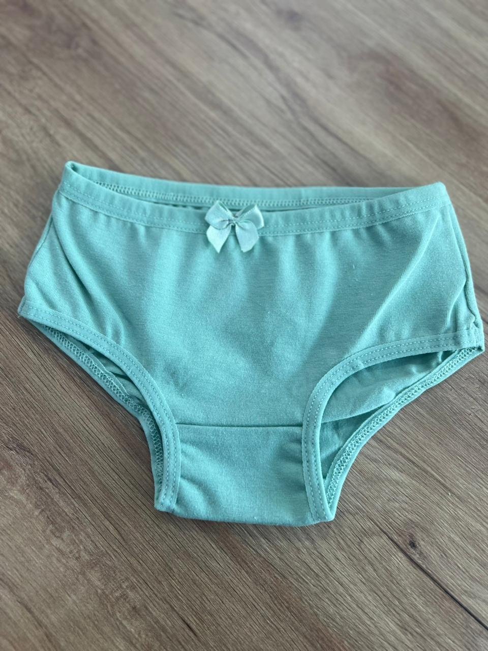 CALCINHA ALGODÃO BÁSICA LAÇO MENINA LUI BAMBINI - VERDE