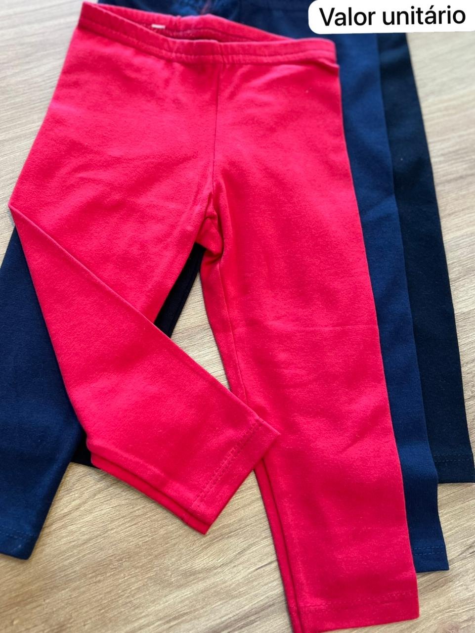 CALÇA LEGGING BÁSICA LISA MENINA ELIAN - VERMELHO
