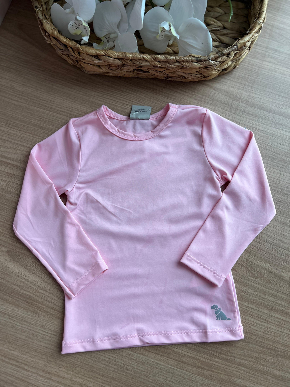 BLUSA MANGA LONGA LISA PROTEÇÃO UV50+ MENINA QUIMBY