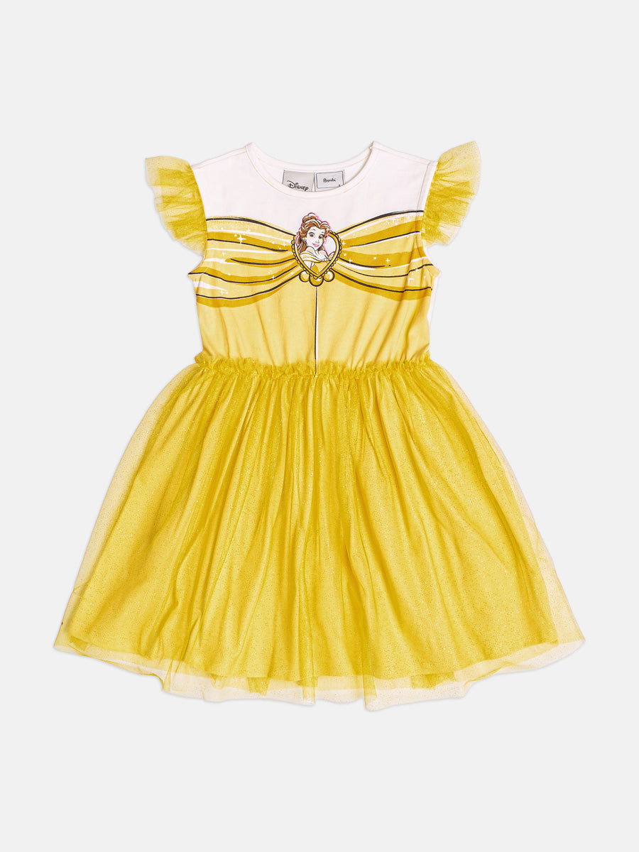 VESTIDO FANTASIA REGATA BABADO TULE GLITTER BELA BELLE MENINA BIMBI