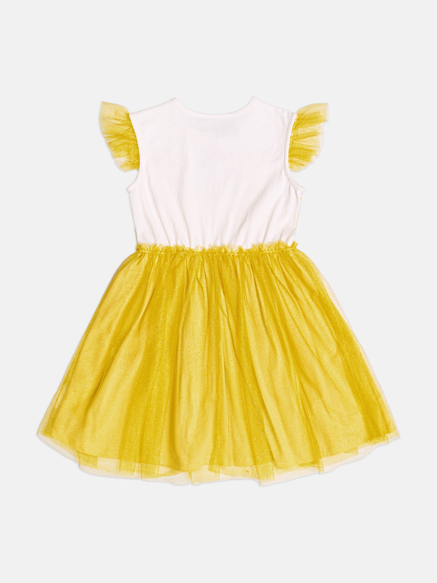 VESTIDO FANTASIA REGATA BABADO TULE GLITTER BELA BELLE MENINA BIMBI