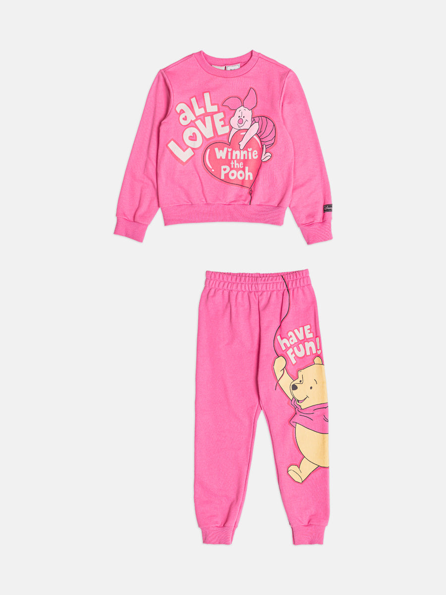 CONJUNTO CASACO MANGA LONGA LEITÃO POOH E CALÇA MENINA BIMBI