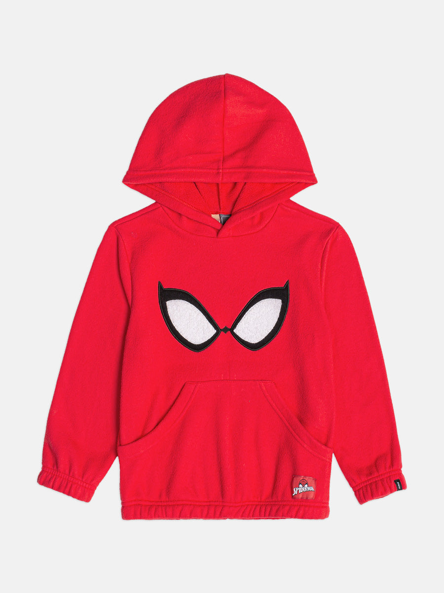 CASACO MANGA LONGA CAPUZ AVELUDADO BORDADO HOMEM ARANHA SPIDER MAN MENINO BIMBI