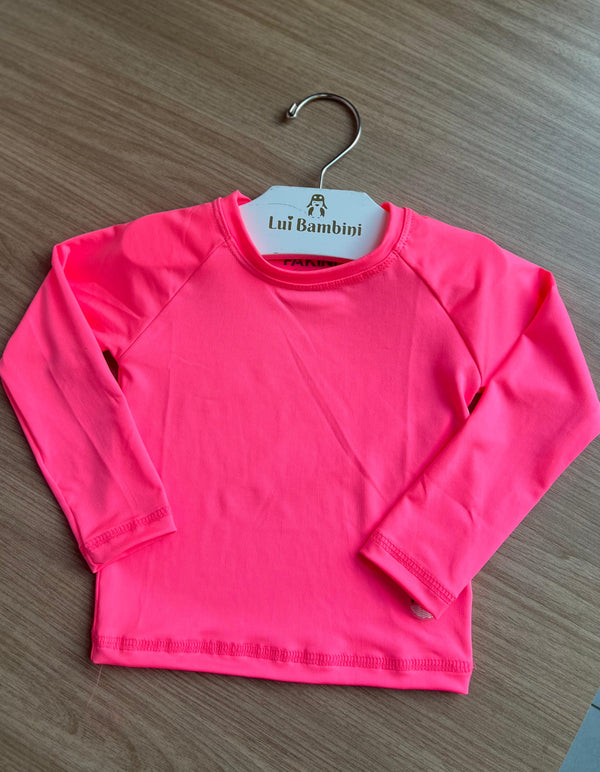 CAMISETA MANGA LONGA LISA COM PROTEÇÃO SOLAR UV50+ MENINA FAKINI