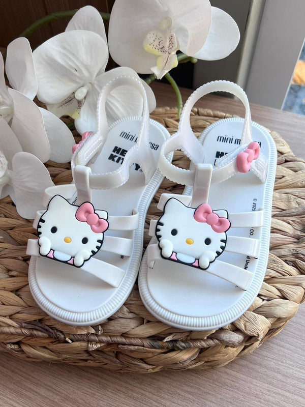SANDÁLIA ALÇA VELCRO HIP HELLO KITTY MENINA MINI MELISSA
