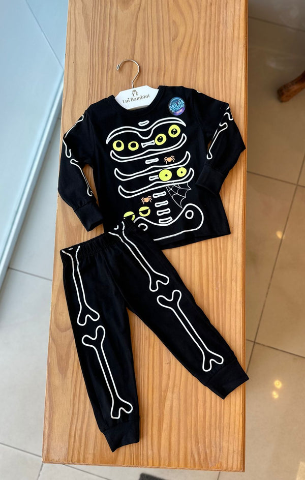 CONJUNTO PIJAMA MANGA LONGA MONSTRINHOS DA NOITE COM CALÇA MENINO FAKINI