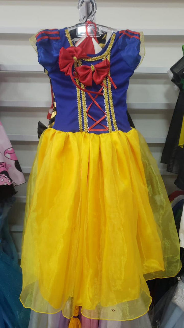 FANTASIA BRANCA DE NEVE LONGA COM CAPA E TIARA MENINA LUI BAMBINI