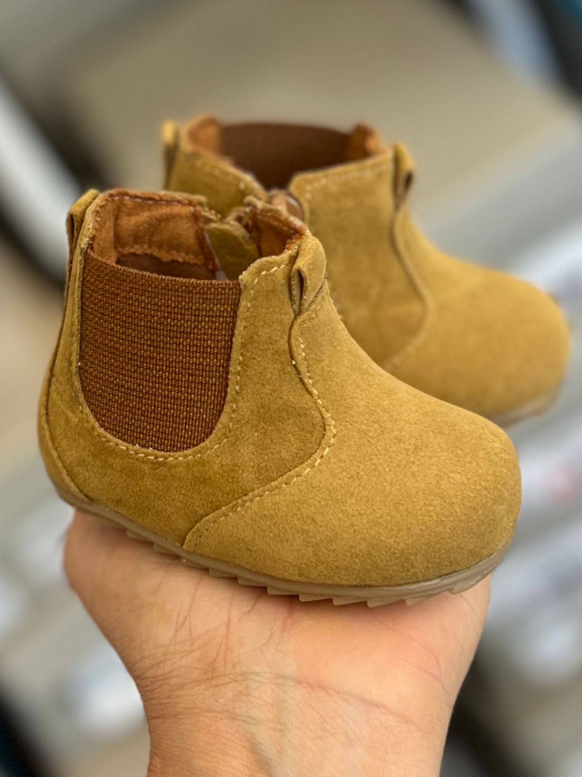 BOTA BOTINA ZÍPER ELÁSTICO COWBOY MENINO XUÁ XUÁ - MOSTARDA