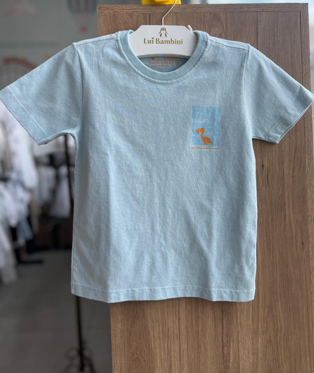 CAMISETA MANGA CURTA DODO ATLANTIC ESTAMPA COSTAS MENINO DUDES - AZUL