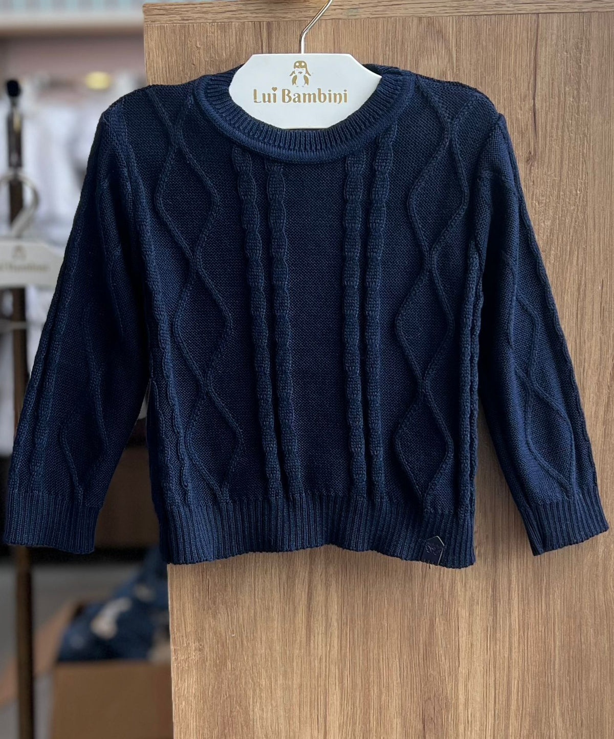 CAMISA MANGA LONGA SUETER RETILINEA TRICOT TRICO MENINO ANJOS BABY - MARINHO