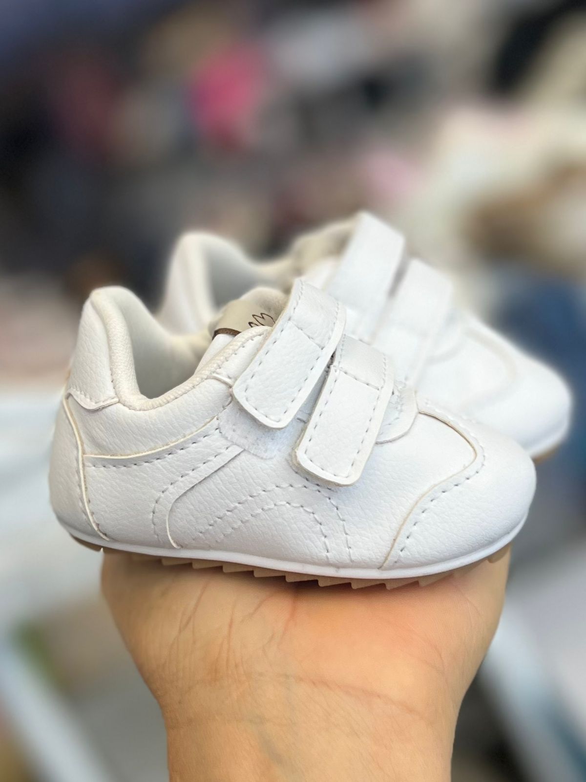 TÊNIS VELCRO DUPLO CAMADAS BATIZADO MENINO XUÁ XUÁ - BRANCO