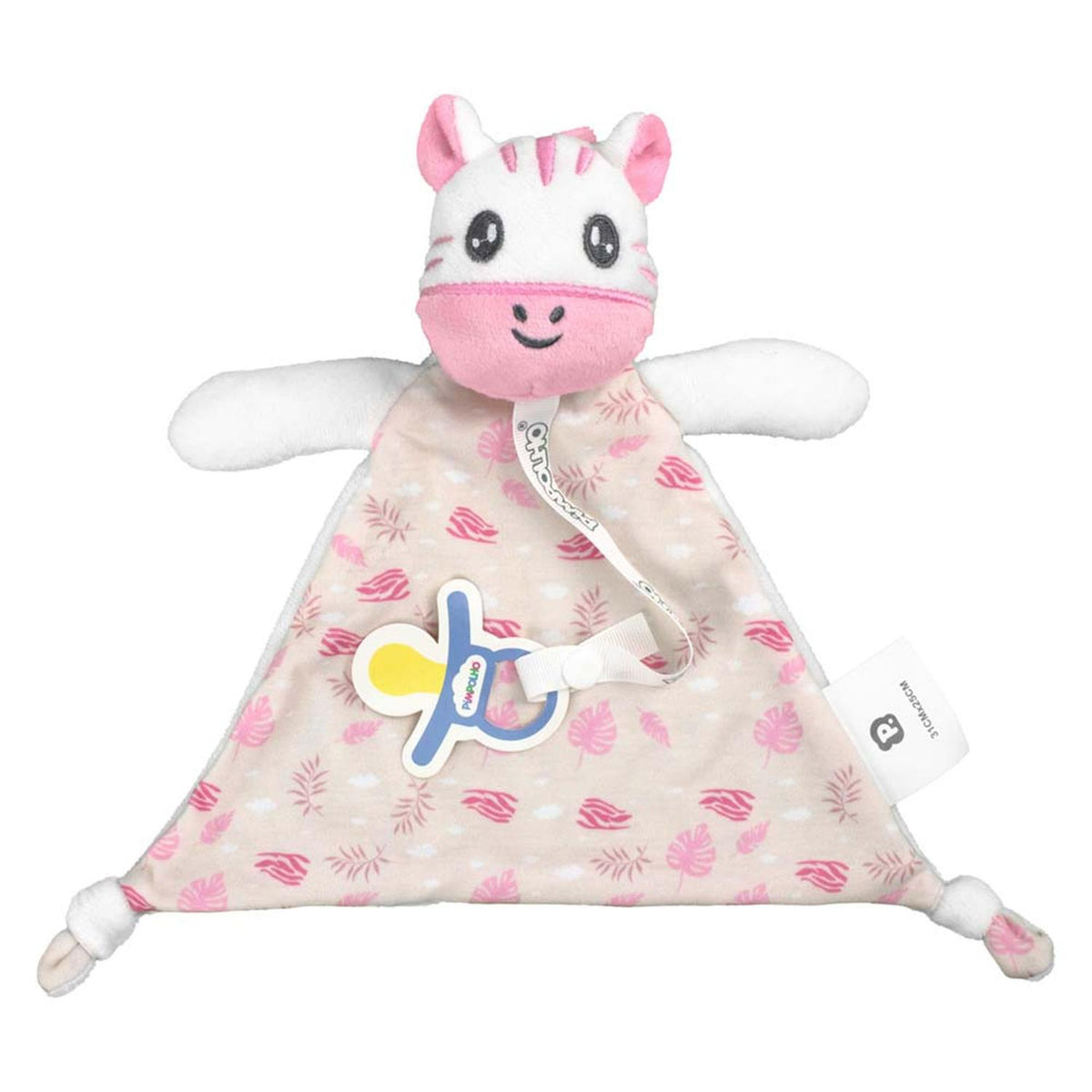 NANINHA COM PRENDEDOR DE CHUPETA ZEBRA MENINA PIMPOLHO