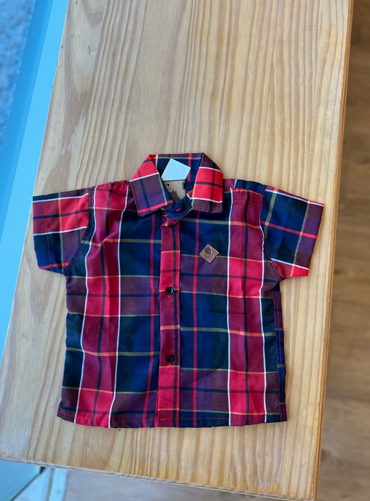 CAMISA XADREZ MANGA CURTA UNISSEX LUI BAMBINI