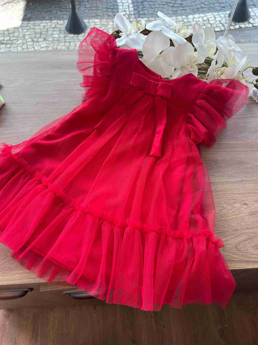 VESTIDO REGATA BABADO TULE MENINA MON SUCRÉ