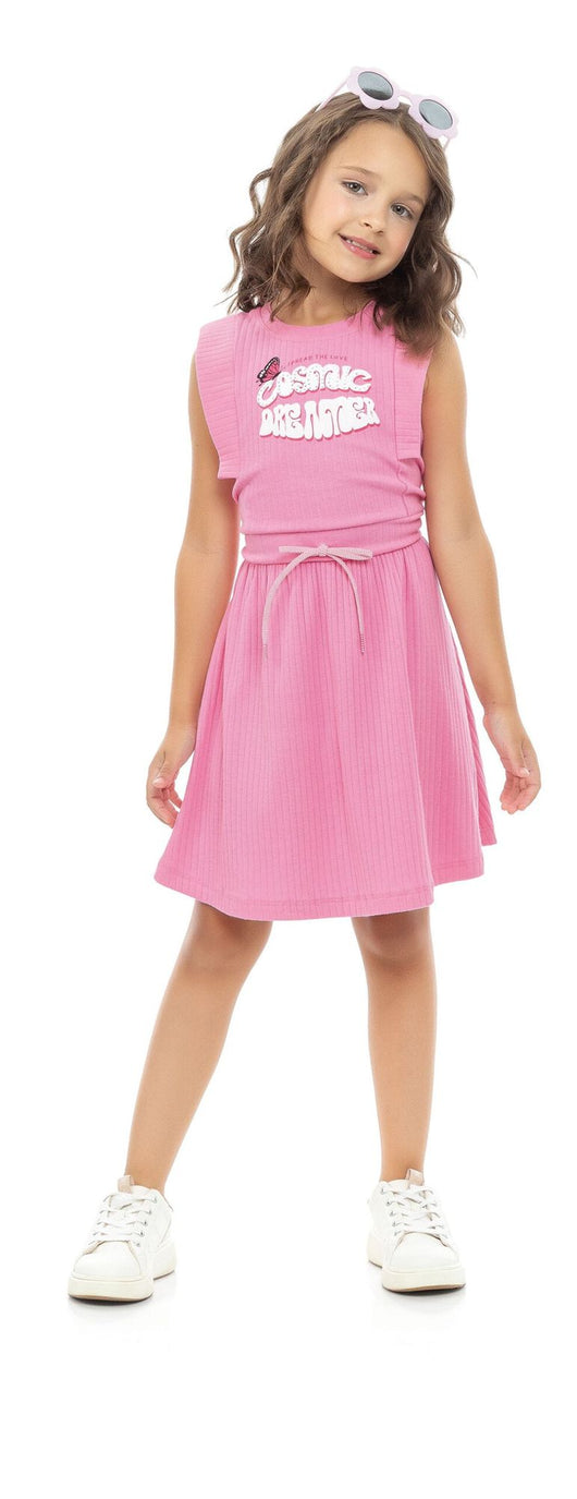VESTIDO REGATA RIBANA COSMIC DREAMER BORBOLETA COM STRASS MENINA ANGERO PRO45