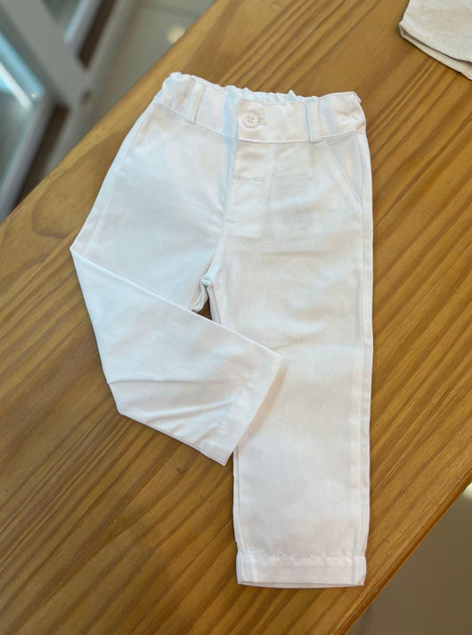 CALÇA SOCIAL ALFAIATARIA LINHO COM AJUSTE INTERNO MENINO BARBARA KIDS