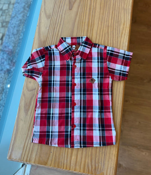 CAMISA XADREZ MANGA CURTA UNISSEX LUI BAMBINI