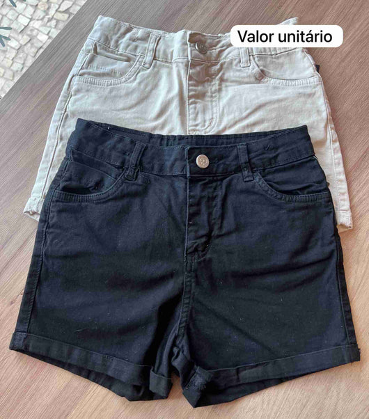 SHORT SARJA BOLSOS DOBRADA MENINA FAKINI