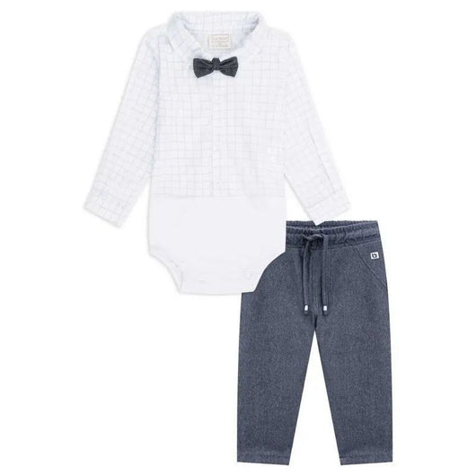 CONJUNTO BODY CAMISA MANGA LONGA CALÇA GRAVATA MENINO LUC BOO PRO45