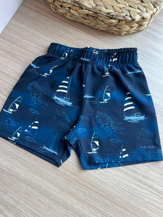BERMUDA ESTAMPADA BARCO MENINO PULLA BULLA