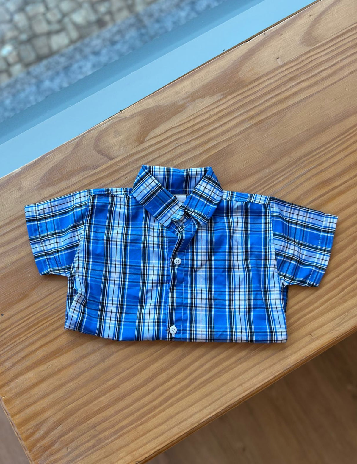 CAMISA MANGA CURTA XADREZ E QUADRICULADA UNISSEX LUI BAMBINI