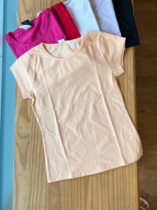 BLUSA MANGA CURTA LISA EM MALHA MENINA PULLA BULLA