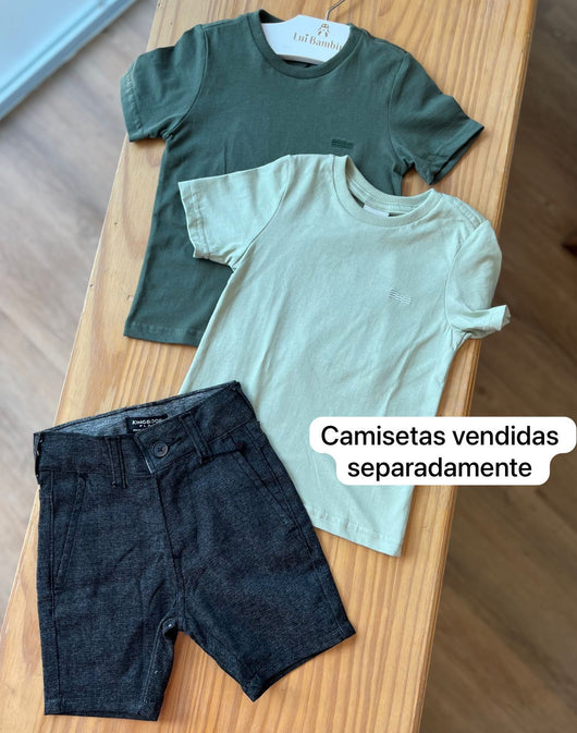 BERMUDA SARJA COM AJUSTE E BOLSO FACA PLAY SLIM MENINO KING&JOE