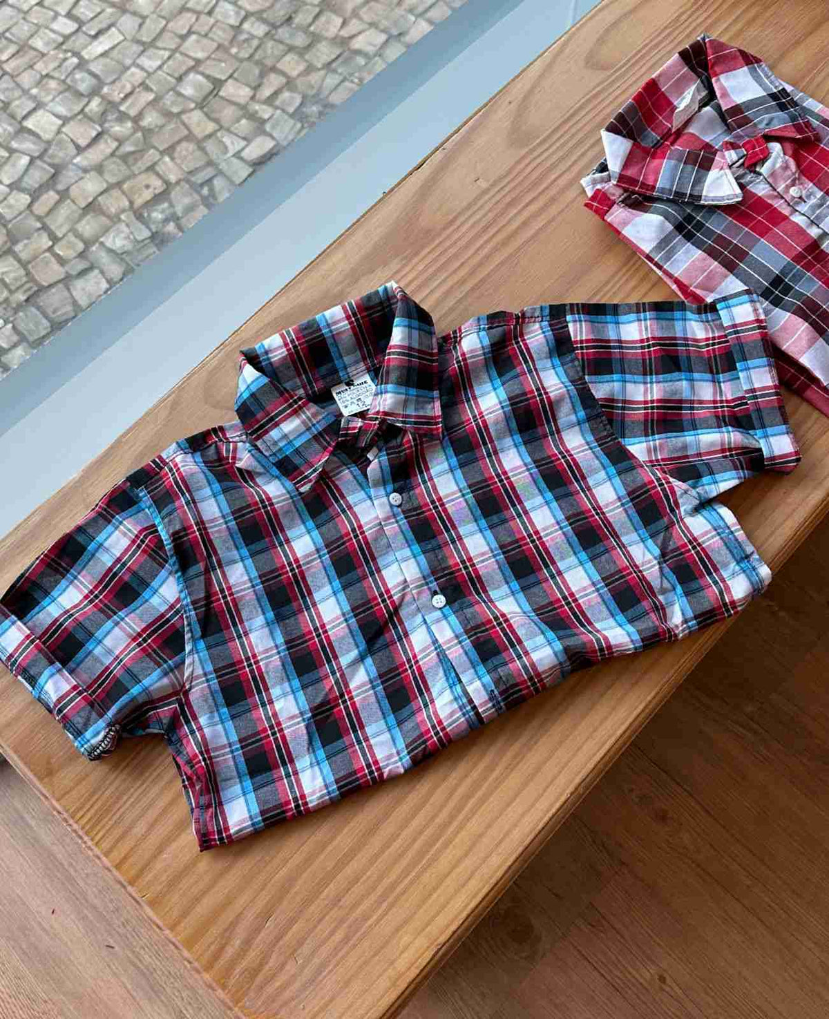 CAMISA XADREZ MANGA CURTA QUADRICULADA UNISSEX LUI BAMBINI