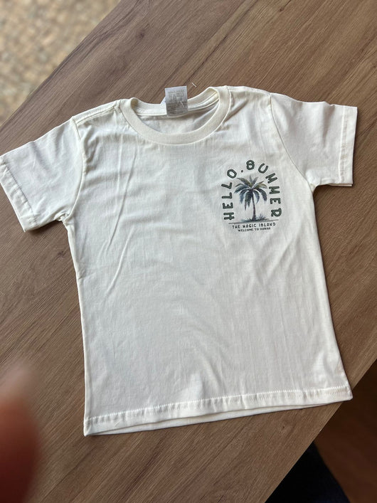 CAMISA MANGA CURTA GOLA REDONDA COSTA COQUEIROS SUMMER MENINO PULLA BULLA