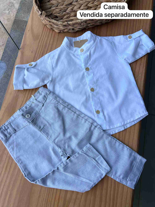 CALÇA SOCIAL ALFAIATARIA LINHO COM AJUSTE INTERNO MENINO BÁRBARA KIDS