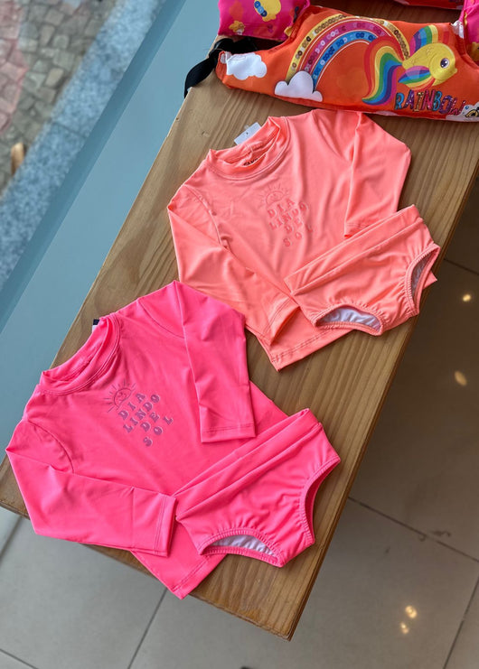 Conjunto Blusa Manga Longa E Calcinha Solzinho Protecao Uv50+ Menina Fakini