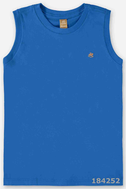CAMISETA REGATA MEIA MALHA COM BORDADO MENINO UP BABY