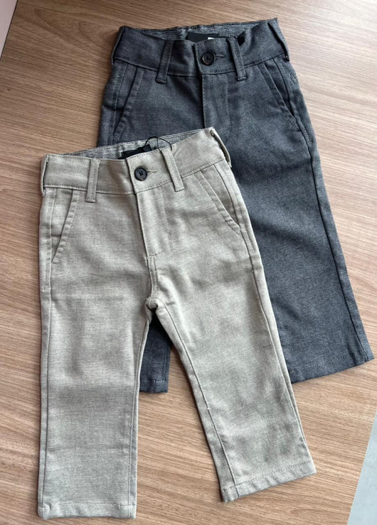 CALÇA SARJA PLAY SLIM BOLSO FACA COM AJUSTE MENINO KING&JOE