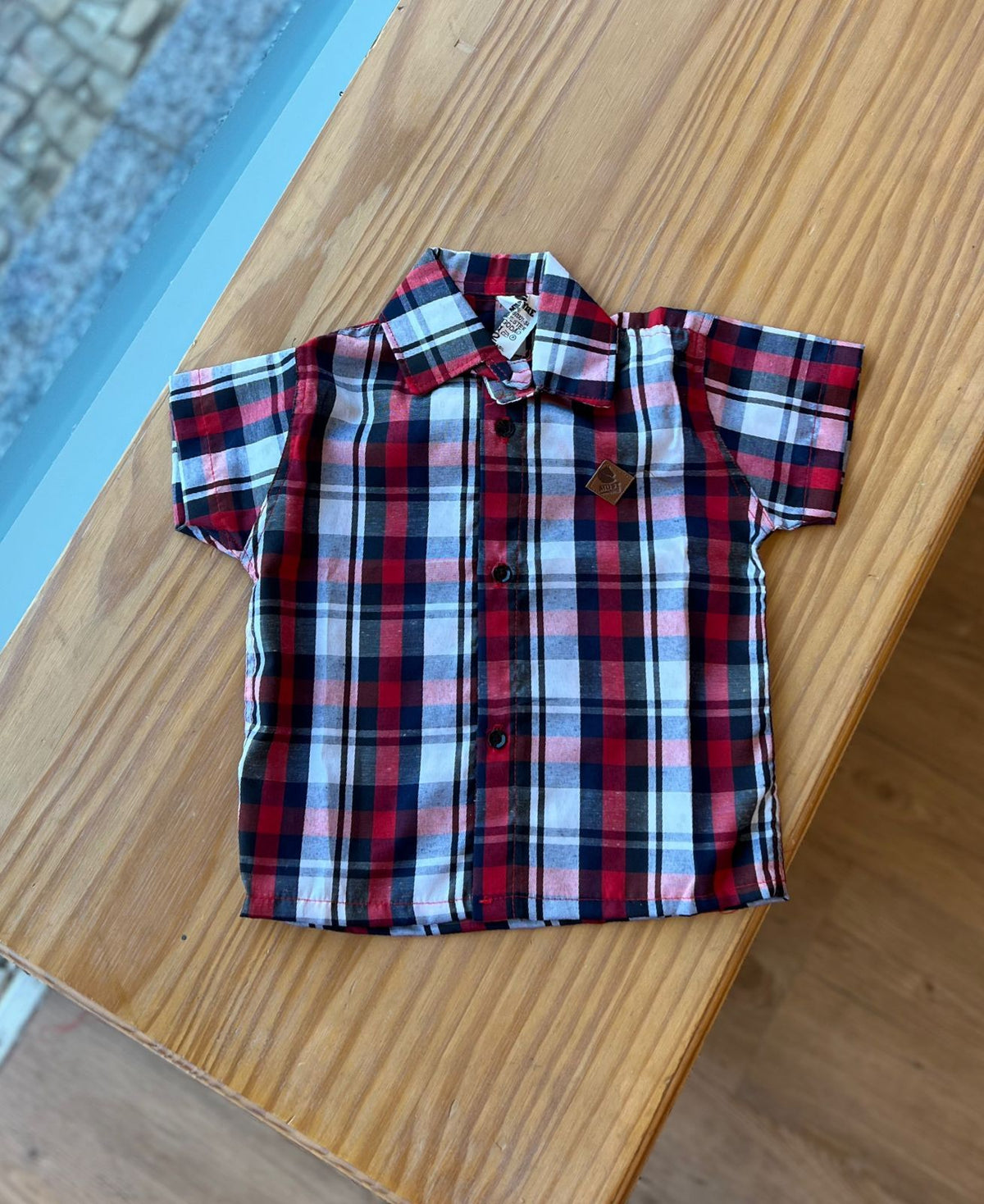 CAMISA XADREZ MANGA CURTA UNISSEX LUI BAMBINI