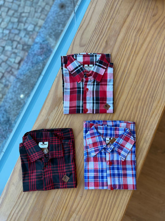 CAMISA XADREZ MANGA CURTA UNISSEX LUI BAMBINI