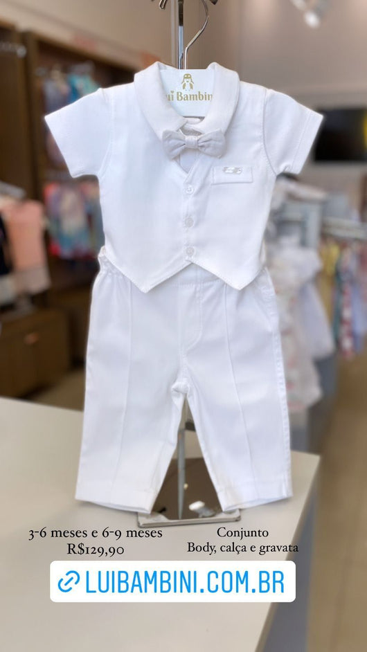 CONJUNTO BODY MC COLETE GRAVATA CALÇA MENINO NORUEGA 45PRO50