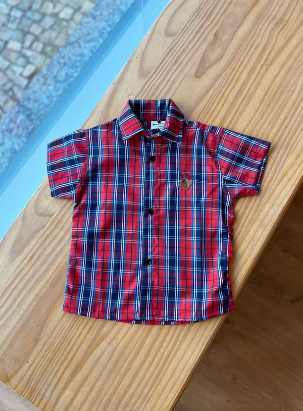 CAMISA XADREZ MANGA CURTA UNISSEX LUI BAMBINI