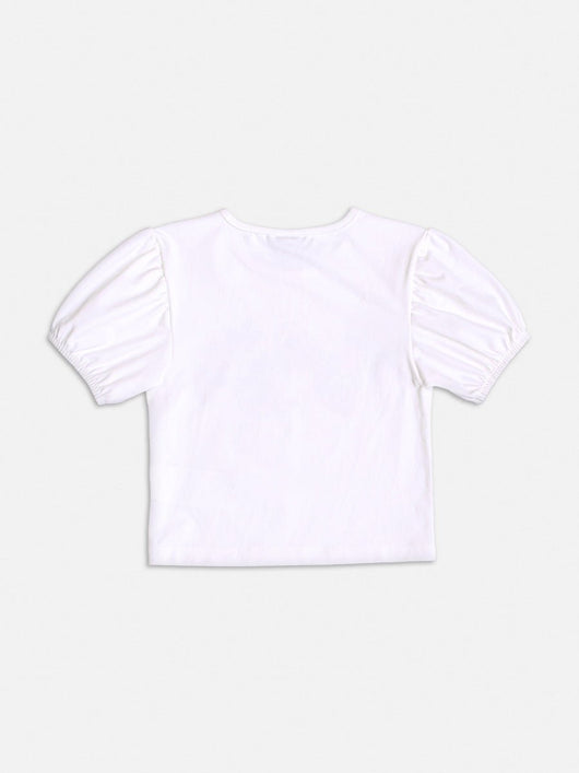 BLUSA MANGA CURTA COM ESTAMPA DE FRUTAS E STRASS LOVELY SUMMER MENINA MOMI