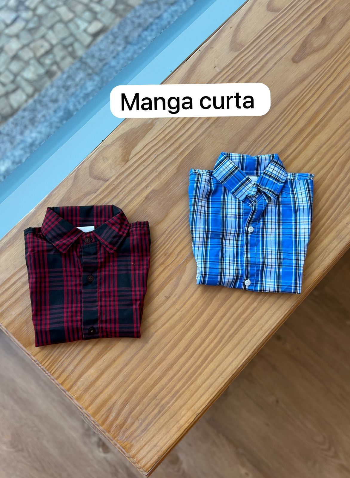 CAMISA MANGA CURTA XADREZ E QUADRICULADA UNISSEX LUI BAMBINI