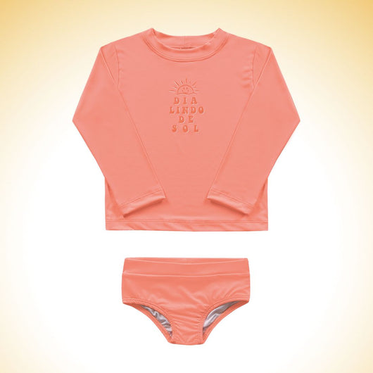 Conjunto Blusa Manga Longa E Calcinha Solzinho Protecao Uv50+ Menina Fakini