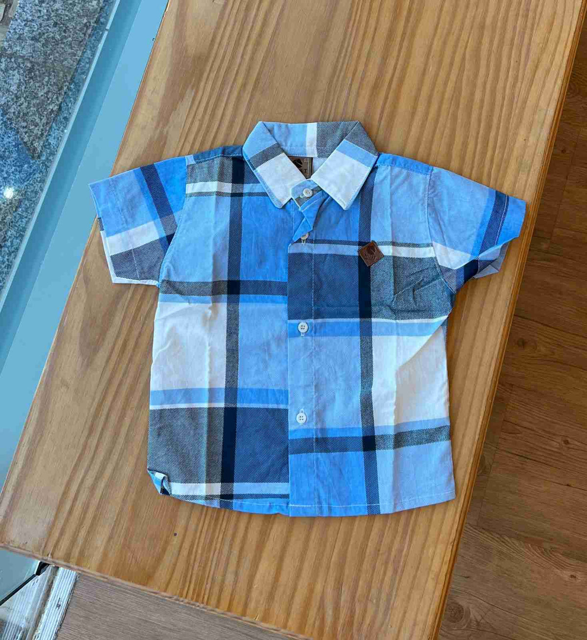 CAMISA XADREZ MANGA CURTA UNISSEX LUI BAMBINI