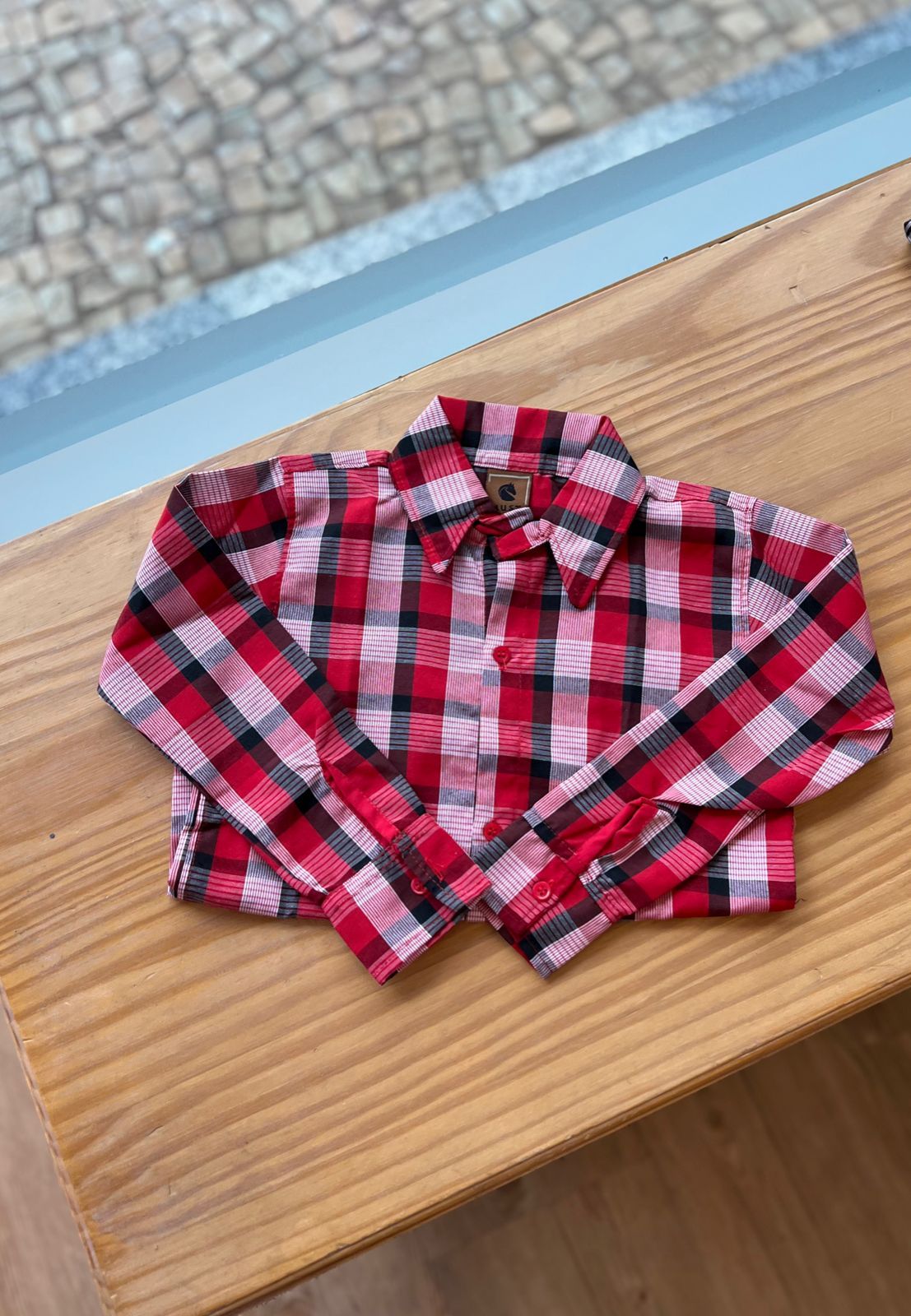 CAMISA MANGA LONGA XADREZ QUADRICULADA LISTRAS UNISSEX LUI BAMBINI