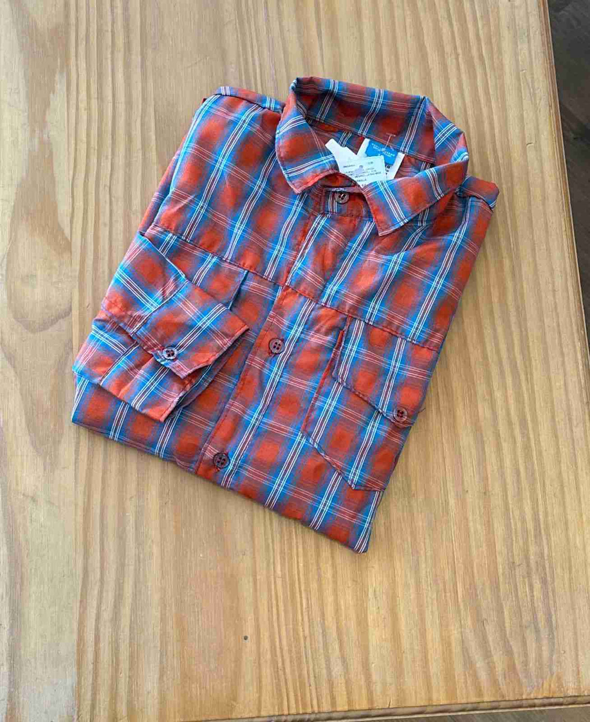 CAMISA MANGA LONGA XADREZ QUADRICULADA BOLSO MENINO LUI BAMBINI
