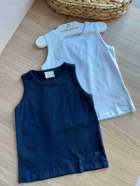 CAMISETA REGATA BÁSICA LISA MENINO MILON