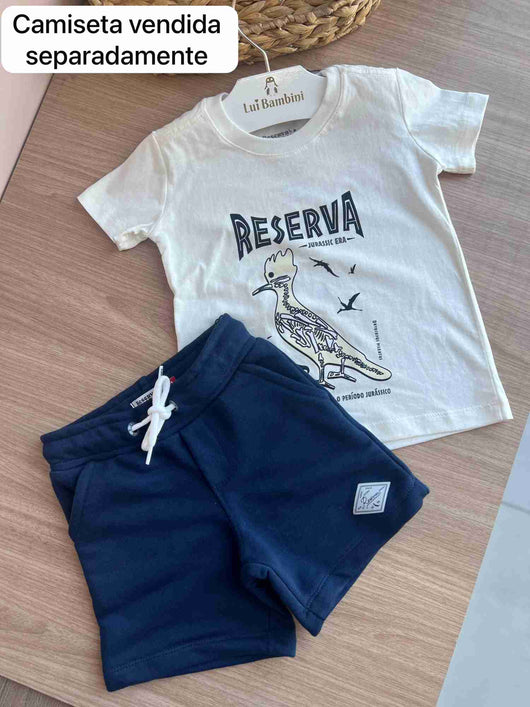 BERMUDA MOLETOM STREET MINIMALISTA COM BOLSOS MENINO RESERVA MINI