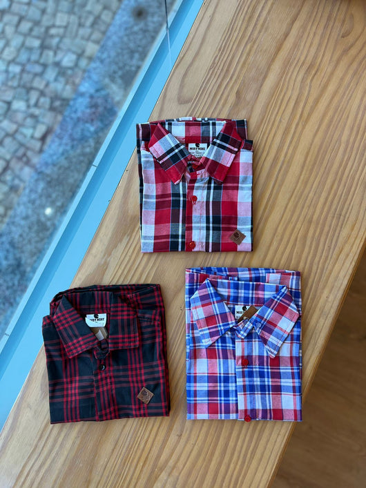 CAMISA XADREZ MANGA CURTA UNISSEX LUI BAMBINI