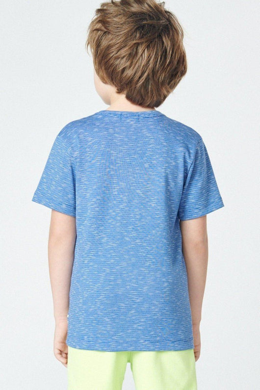 CAMISETA MANGA CURTA LISTRAS CLOTHING NEON MENINO LUC BOO 45PRO50+