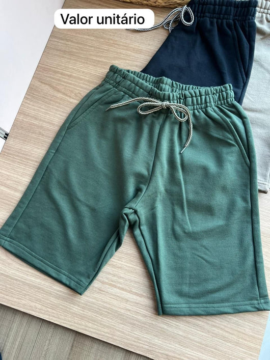 BERMUDA COM BOLSO ELÁSTICO E CORDÃO TRANÇADO MENINO PULLA BULLA