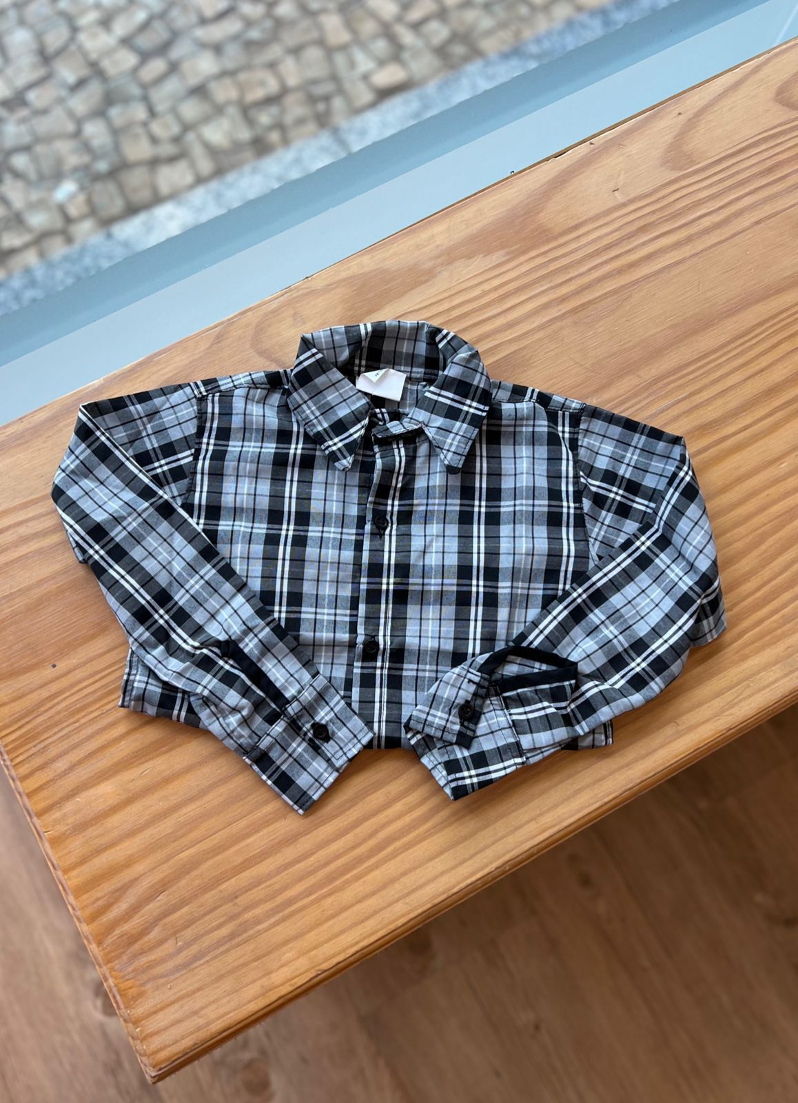 CAMISA MANGA LONGA XADREZ QUADRICULADA LISTRAS UNISSEX LUI BAMBINI